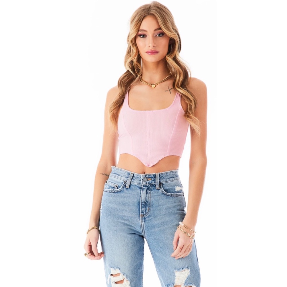 LF Pink Corset Top